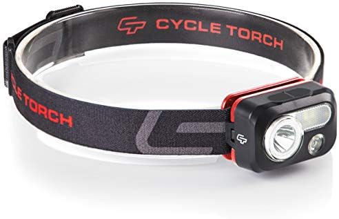 Велосипеден фенер USB Акумулаторна Налобный фенер -230 Лумена, ярък бял светодиод Cree + червена светлина, идеален е за пътеки, леки, водоустойчиви,