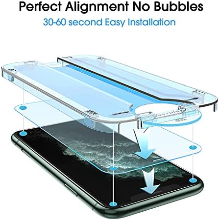 Защитно фолио amFilm 2 Pack OneTouch Стъкло за iPhone 11 Pro Max (6,5 инча) с комплект за лесна инсталация
