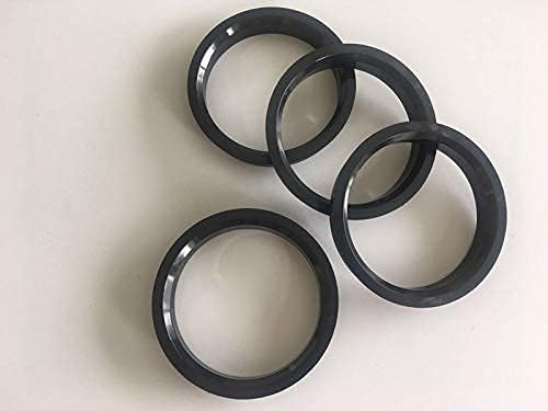 NB-AERO 4 бр. Черни полиуглеродные пръстени от 74,1 mm (колелце) до 54,1 мм (Ступица) | Централно пръстен Hubcentric от 54,1 мм до