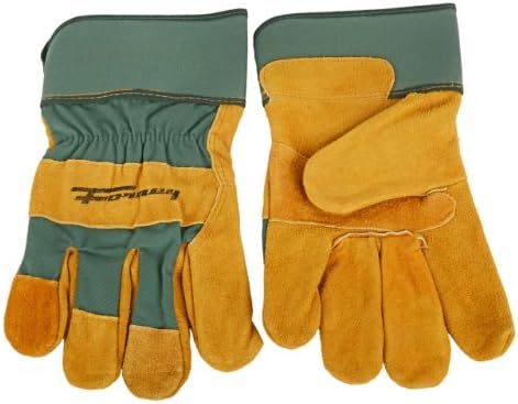 Работни ръкавици за дланите от телешка кожа Премиум-клас с подплата Forney 53190 (Мъжки XL), кафяв / златист