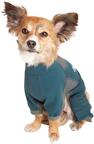 Спортен костюм за кучета от еластичен материал Dog Helios® 'Rufflex' за цялото тяло - Дрехи за кучета за фитнес и йога - Яке