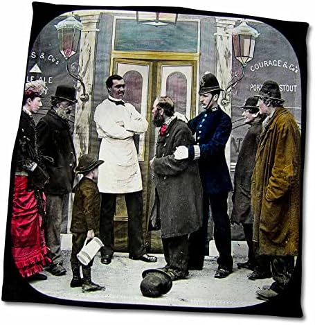 3подросток Викторианската приказка, Пиян Джин-демон 1890, британски Боби и Барман - Кърпи (twl-245910-3)