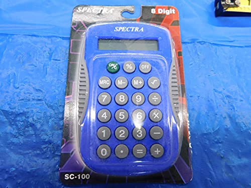 3ШТ Нов 8-цифрена Цифров Калкулатор Spectra SC-100 С батерия - MS3377BU