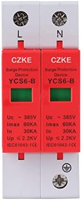 KQOO YCS6-B AC SPD 385V 2P Устройство за защита от пренапрежение за Домашно мрежов филтър Защитен низковольтный разрядник (Цвят:
