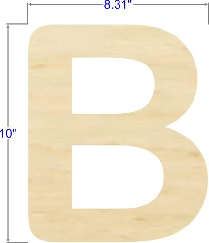 Комплект дървени букви, с кръгла шрифт Q размер на 1, 10 x 1/4 инча diy от дърво, художествени произведения за деца или възрастни, домашна,