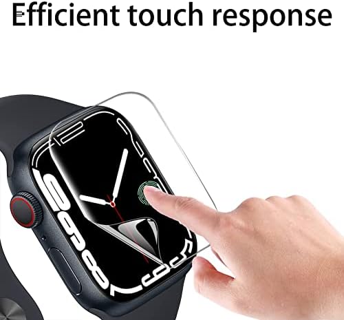 Milomdoi Съвместим за Apple Watch Серия 7 2021 Протектор на екрана 41 мм, Гъвкаво защитно фолио от TPU, Без мехурчета, Чувствителна към касанию, Максимално покритие, за iWatch Series 7 41 м