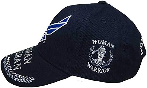 Крилата на военновъздушните сили на САЩ Ветеран Жена-Войн Тъмно Синьо Синьо Бродирана шапка Шапка