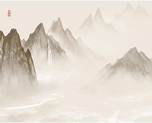GTZXHNM Големи Фрески за стените - Пейзаж в китайски стил, 4D Монтиране на Украса, Природа, Планински Пейзаж, Голям Стенопис за Всекидневна,