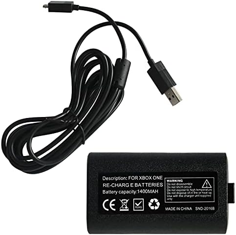 ОСТЕНТ USB Кабел, Зарядно устройство, Кабел + Акумулаторна Батерия за Безжичен контролер на Microsoft Xbox One