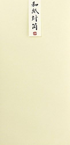 [Ексклузивно jp] Пликове Washi Kawasumi Washi Echizen Washi Long Type 5, Златен печат, Опаковки от 10 броя, Хартия Bird Child, Кремаво