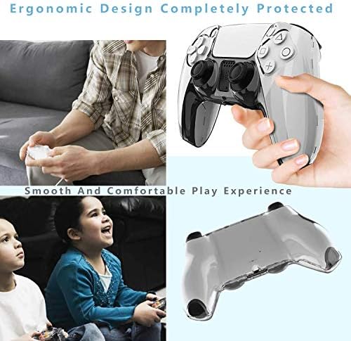 Кожа за улавяне на контролера PS5-Мини Силиконови Калъфи Калъф с 2-ма дръжки за палеца, Нескользящий Без Смущения Защитен Калъф за PC за Sony PS5 PlayStation 5 Кожа за контролер ?