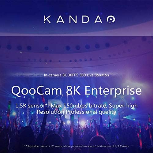 Камера пълен преглед KanDao QooCam 8K HDMI изход за директно излъчване на събития 5G Поддържа цифрова камера, уеб камера отговаря на Skype, WebEx, Zoom.