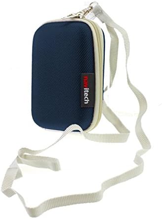 Твърд защитен калъф за слушалки Navitech Blue, който е Съвместим с Bluetooth-слушалки JVC HA ET50BT