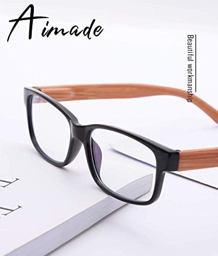 Очила за четене AIMADE, 5 опаковки, блокиране на синя светлина, четци на пружинном панта за Жени и Мъже, с антирефлексно покритие,