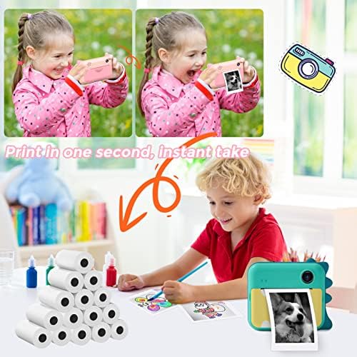 15 Ролки, хартия за вашия фотоапарат Dragon Touch/ VTech/Kidizoom за зареждане на хартия за фотоапарати, хартия за детска камери 2,2 х 1 инча, съвместима с комплекта хартия за зареж?