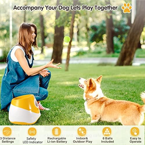 SOCO Автоматичен Стартер Топки за кучета, която се презарежда чрез USB, 10-30 Метра, За хвърляне на топки за кучета в закрити помещения и на