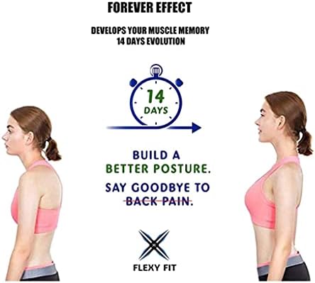 KJHD Коректор поза за гръбнака, Защита на гърба, Превръзка за корекция на рамото, еластична Превръзка От болки в горбатой гърба (Цвят: черен