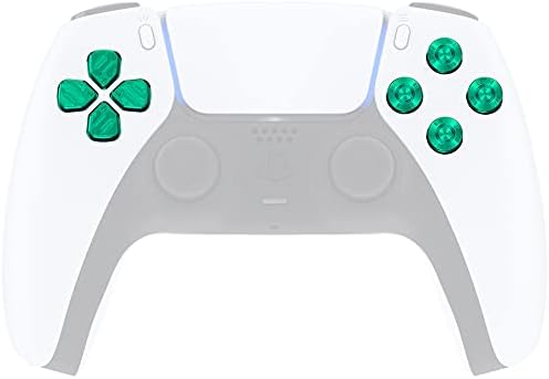 Екстремни Зелени Метални Бутони Dpad ABXY за контролер PS5, Потребителски Сменяеми Алуминиеви Бутони за действие и клавишите