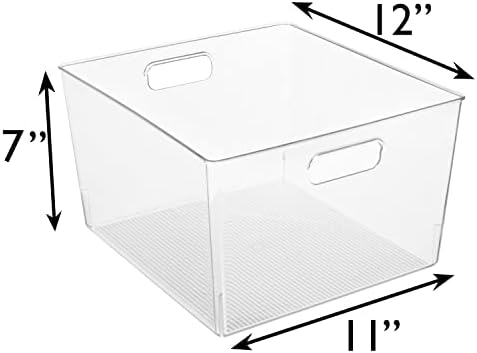 Кутии за съхранение от прозрачна пластмаса ClearSpace – XL 8 опаковки Перфектната организация на кухня или килер – Органайзер за хладилник,