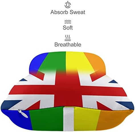 ЛГБТ Гордостта на Британския Флаг Автомобилната въздушна Възглавница За Шията от 2 Възглавници под Формата На Костите Авто облегалката за