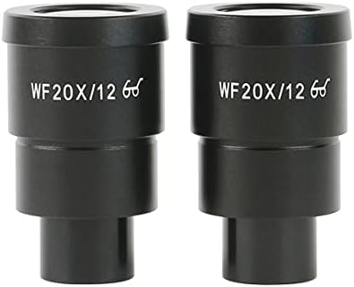 Аксесоари за микроскоп 2 бр. Помощен окуляр WF5X WF10X WF15X WF20X WF25X WF30X за Стереобинокулярного Тринокулярного микроскоп Лабораторни Консумативи (Цвят: WF20X-12)