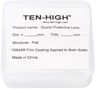 Размер на защитно лещи за лазерни защитни прозорци TEN-HIGH: Диаметър 25 мм., дебелина 6 мм, кварцевая Защитно лещи за оптични лазерни