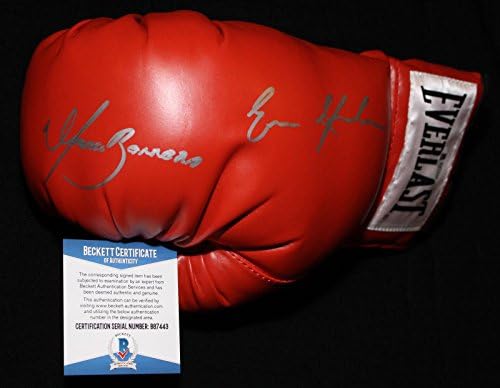 Боксови ръкавици с автограф от Марко Антонио Барреры и Ерик Моралес, Beckett БЪЛГАР B87443 - Боксови ръкавици с автограф