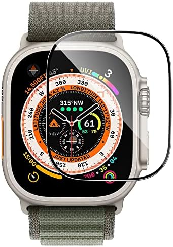 Защитно фолио за часа ZUSLAB, съвместима с Apple Watch Ultra 49 мм 2022, 【1 опаковка】 【Лесна инсталация】 Закалено стъкло