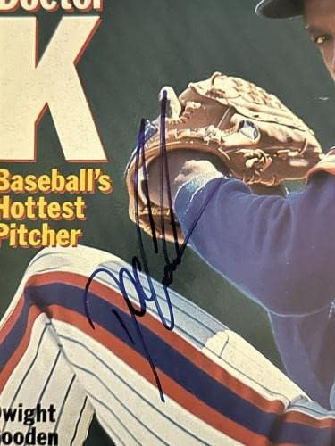 На 7 април 1986 Дуайт Гуудън от Ню Йорк Метс, ПОДПИСАНО списание TIME (разкъсан) с голограммой - Списания MLB с автограф