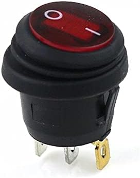 TWRQA 1БР KCD1 Кръгла водоустойчив Вкл-Изкл 3Pin лампата през Цялата кулисный премина 10 (6) 250VAC 125 В Плоска лента лампа LED (Цвят: зелен, размер: 220)