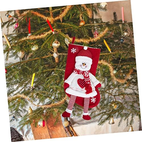 BESPORTBLE Коледни Чорапи с шоколадови Бонбони терлици, Селска Фермерска Къща Висящи Бижута Сувенири За Партита Вязаная Плат Коледна Чанта за Възрастните Хора Коледни