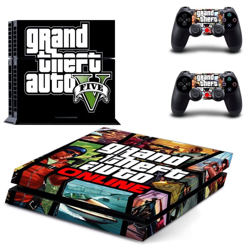 За PS4 PRO - Играта Grand GTA Theft And Auto Стикер на кожата PS4 или PS5 За конзолата PlayStation 4 или 5 и контролери Vinyl Стикер DUC-5184