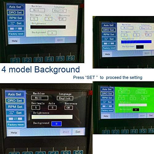 4-Аксиален комплект DRO RPM, Дигитален дисплей за четене на показания, 4шт Сензор за Линейна скала 1um 50 мм ~ 1000 mm (2 ~ 39) Струг