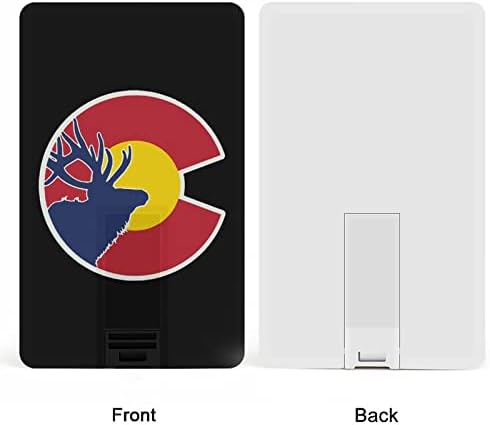 Флаг на щата Колорадо Лосове USB Флаш Дизайн на Кредитна Карта, USB Флаш Устройство Персонализиран Ключ Memory Stick 64G
