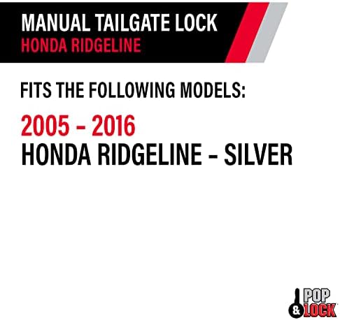 Pop & Lock PL6100 Черен Ръчно заключване на задната врата за Honda Ridgeline (работи с фабрично резервна камера / без нея)