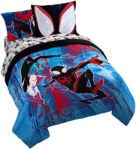 Комплект спално бельо Marvel Spiderman Across The Spider-Стих Бъг от 7 теми размер Queen Size - Включва в себе си одеяла и кърпи, спално