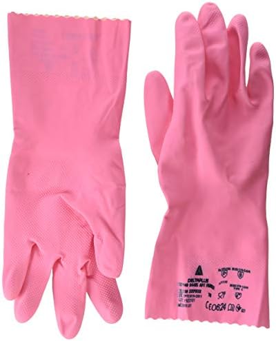 Venitex Мъжки 2 чифта работни защитни ръкавици за почистване от естествен латекс Zephir 210