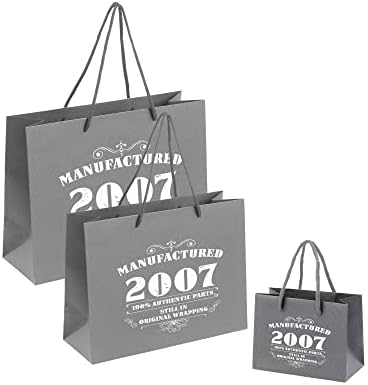 Подаръчни пакети Bang Tidy Clothing на 16-ти рожден ден - сива хартия с веревочной дръжка - Еко МАЛЪК подарък пакет - Произведен