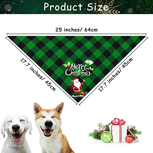 Pedgot 6 Опаковки с Коледни Кърпи за Кучета, Триъгълен Шал за домашни любимци, Коледна Кърпа за кучета, Моющийся Коледен Лигавник за Кучета с Шарките на Дядо Коледа, Сне