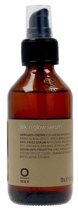Серум 0way Silk and Glow Serum, Произведено в Италия, Биодинамические Съставки, Масло срещу резба и блясък за коса Silk & Glow (3,4 oz)