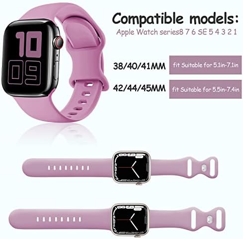 [3 опаковки] каишка Силикон, който е съвместим с детски каишка Apple Watch, меки спортни сменяеми въжета за iWatch Ultra Series 8