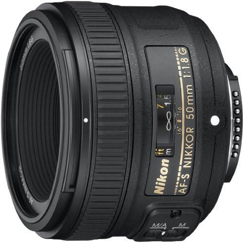 Обектив Nikon 50mm f/1.8 G за огледално-рефлексни фотоапарати с филтър на обектива с защита от uv