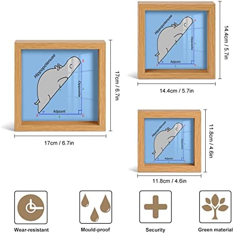 Математически Гигант Дървена Рамка за снимки от 3 Комплекти, фото Рамки със Стъкло за вашия дом Офис Декор Настолен дисплей
