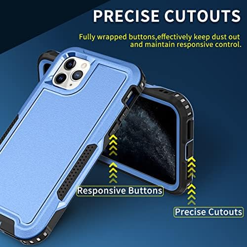 Калъф за мобилен телефон, съвместим с калъф iPhone 11 Pro Max, трислоен защитен калъф, ултратънък хибриден устойчив на удари защитен калъф от TPU + PC, калъф за предпазване от ?