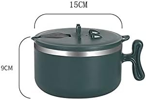 Обяд-апарати ALONCEfh Изолиран Обяд-кутия от Неръждаема Стомана с капак и дръжка, Защита от печенето, един вакуум херметично