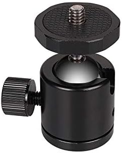 N/A Метална Мини-Панорамна Метална Топка корона с въртене на 360 Градуса за огледално-рефлексни цифрови фотоапарати (черен) (Цвят: черен)