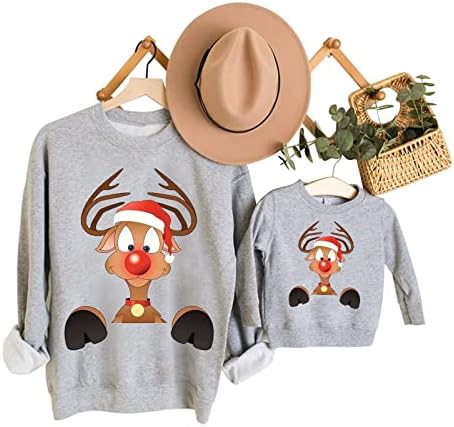 Пуловер DIYAGO с дълъг ръкав Мама и аз, Коледен Семеен Пуловер, Семеен Комплект Забавни Празнични Блузи, Тениски, Еднакви