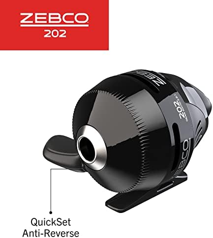Риболовна макара Zebco 202 Spincast с трайни изцяло метална шестернями, регулируемо съпротивление и вграден държач на куката,